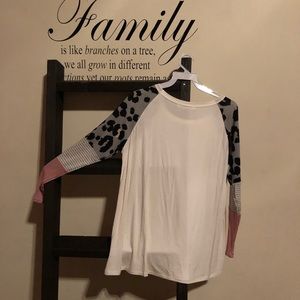 Leopard and pink top